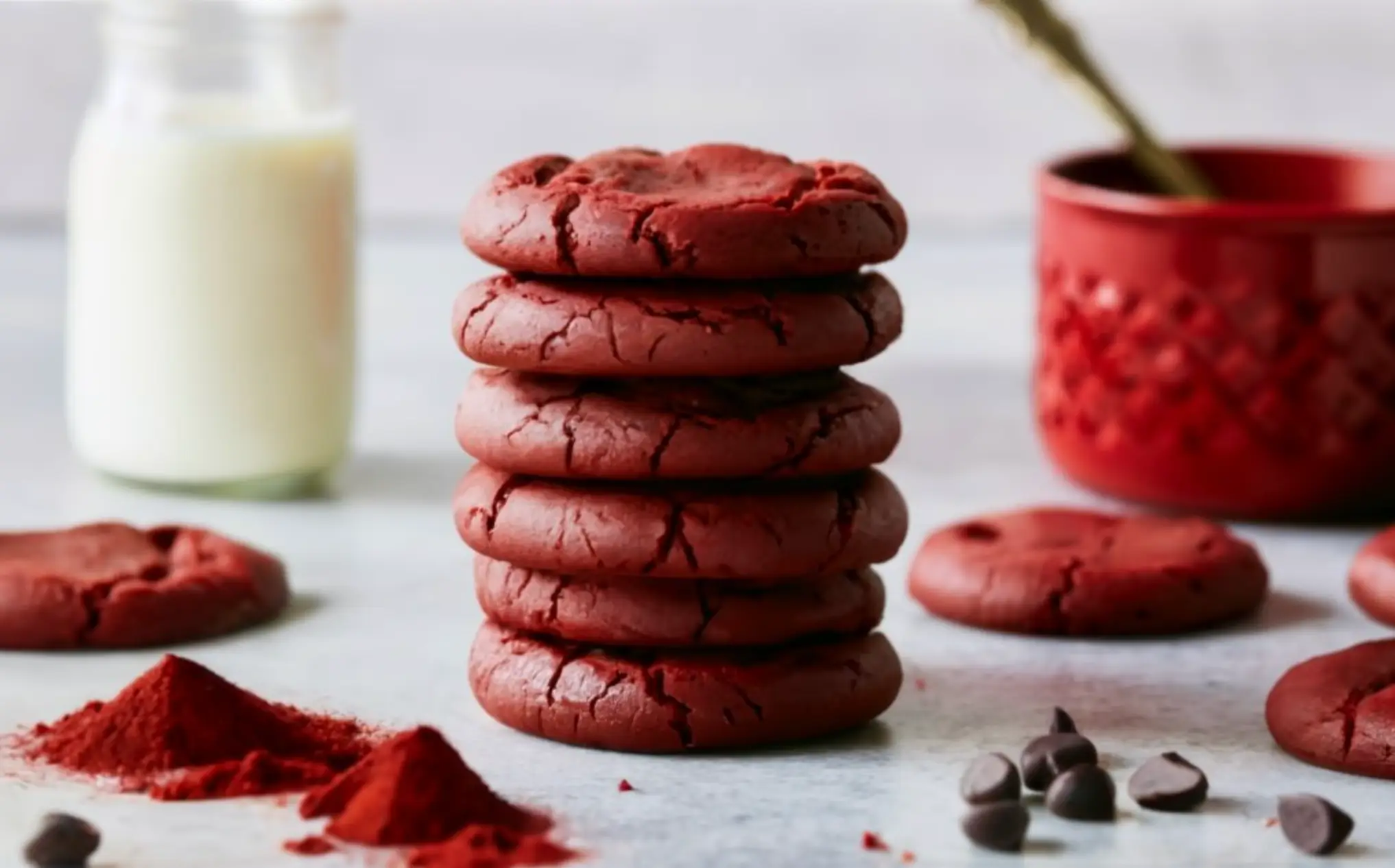 red velvet cake mix cookies